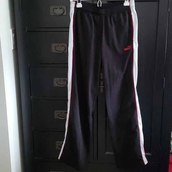 puma track pants black
